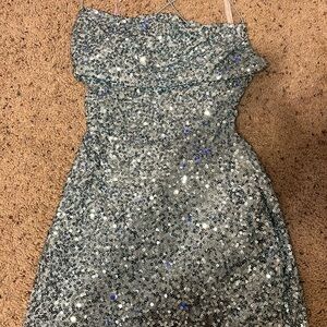Teal Sequence Homecoming Windsor dress size Large
